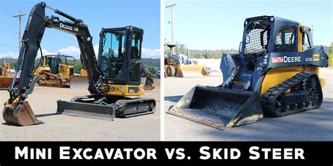 grade with excavator or skid steer|skid steer or mini excavator.